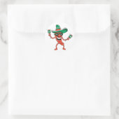 Dansende Chili Pepper Ronde Sticker (Tas)