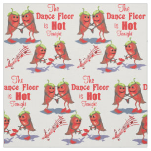 Dansende Chili Peppers Dance Floor Hot Tonight Stof