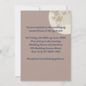 Dansende Couple Mountain Moon Road Intimate Weddin Kaart (Achterkant)