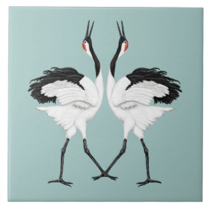Dansende Cranes Tegel Tegeltje