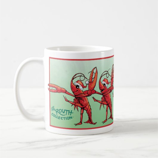 Dansende Crawfish-kerstMok Koffiemok (Links)