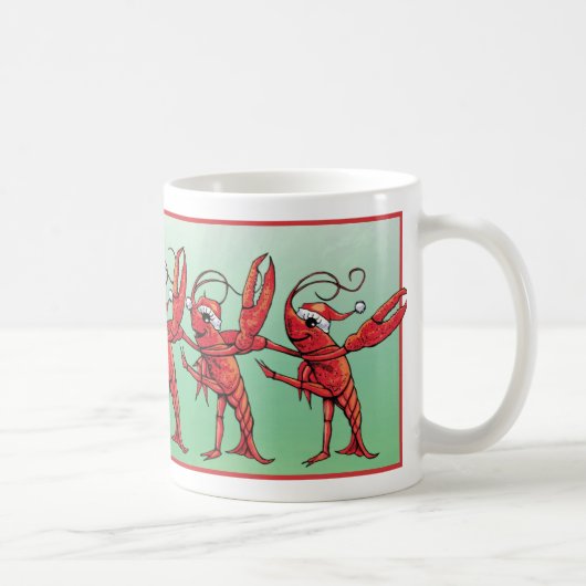 Dansende Crawfish-kerstMok Koffiemok (Rechts)