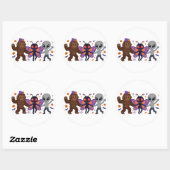 Dansende Cryptiden — Mooie Halloween Sticker Set (Vel)