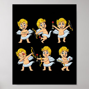 Dansende Cupids Dance Challenge Valentijnsdag Boys Poster