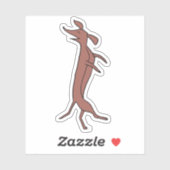 Dansende dachshond sticker (Vel)