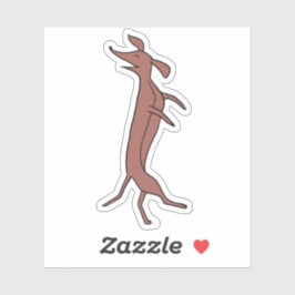 Dansende dachshond sticker