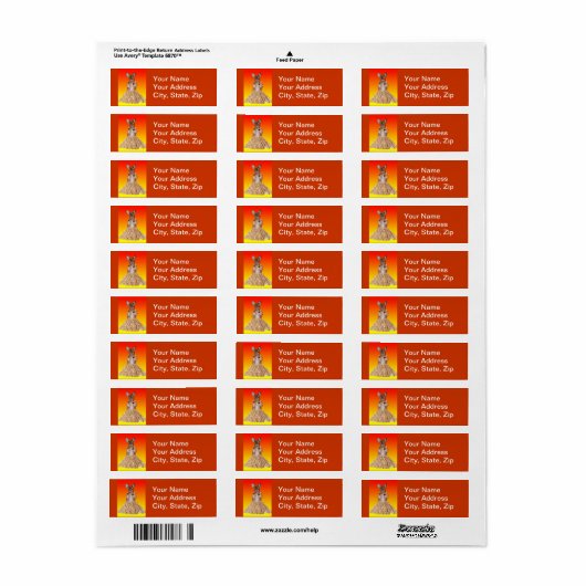 Dansende Dachshund Adresetiketten Etiket (Full Sheet)