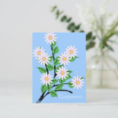 Dansende Daisy Flowers Happiness Briefkaart (Staand voorkant)