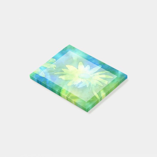 Dansende Daisy Waterverf Post-it® Notes (Schuin)