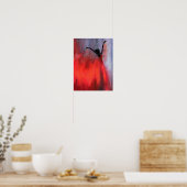 Dansende Dame in het Rood - Abstract Origineel Sch Poster (Keuken)