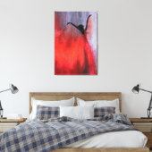 Dansende dame in rode canvasprint canvas afdruk (Insitu (Slaapkamer))