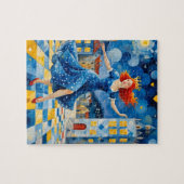 Dansende dame met rood haar legpuzzel (Horizontaal)