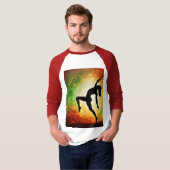 Dansende dame. t-shirt (Voorkant volledig)