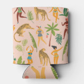 Dansende dames, luipaarden patroon. blikjeskoeler (Achterkant)