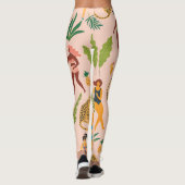 Dansende dames, luipaarden patroon. leggings (Achterkant)