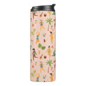 Dansende dames, palmbladeren patroon. thermosbeker (Gedraaid links)