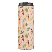 Dansende dames, palmbladeren patroon. thermosbeker (Achterkant)