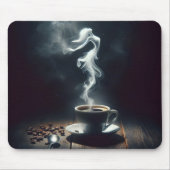 Dansende damp in koffie muismat (Voorkant)