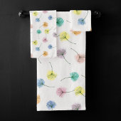 Dansende Dandelions | Waterverf Floral Pattern Bad Handdoek