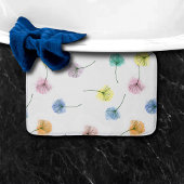 Dansende Dandelions | Waterverf Floral Pattern Badmat