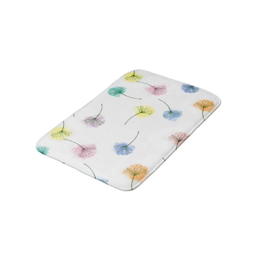 Dansende Dandelions | Waterverf Floral Pattern Badmat (Gekanteld)