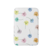 Dansende Dandelions | Waterverf Floral Pattern Badmat (Voorkant Verticaal)