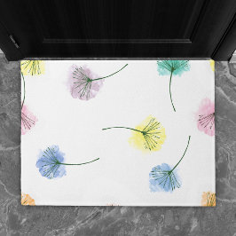 Dansende Dandelions | Waterverf Floral Pattern Deurmat
