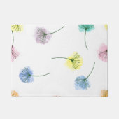 Dansende Dandelions | Waterverf Floral Pattern Deurmat (Voorkant)