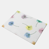 Dansende Dandelions | Waterverf Floral Pattern Deurmat (Schuin)
