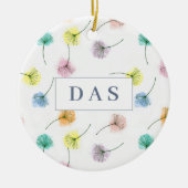 Dansende Dandelions | Waterverf Floral Pattern Keramisch Ornament (Voorkant)