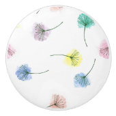 Dansende Dandelions | Waterverf Floral Pattern Keramische Knop (Voorkant)