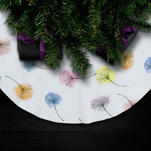 Dansende Dandelions | Waterverf Floral Pattern Kerstboom Rok