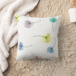 Dansende Dandelions | Waterverf Floral Pattern Kussen