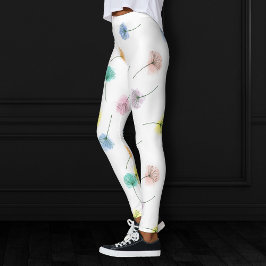 Dansende Dandelions | Waterverf Floral Pattern Leggings
