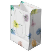 Dansende Dandelions | Waterverf Floral Pattern Medium Cadeauzakje (Voorkant Gekanteld)