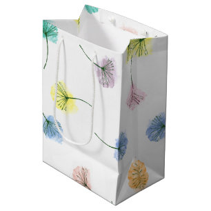 Dansende Dandelions   Waterverf Floral Pattern Medium Cadeauzakje