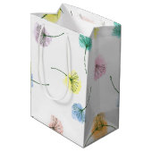 Dansende Dandelions | Waterverf Floral Pattern Medium Cadeauzakje (Achterkant Gekanteld)
