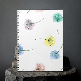 Dansende Dandelions | Waterverf Floral Pattern Notitieboek