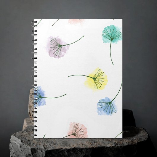 Dansende Dandelions | Waterverf Floral Pattern Notitieboek