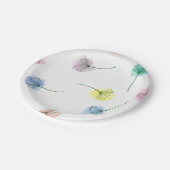 Dansende Dandelions | Waterverf Floral Pattern Papieren Bordje (Gekanteld)