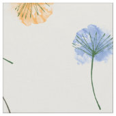 Dansende Dandelions | Waterverf Floral Pattern Stof (Close Up)