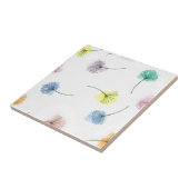 Dansende Dandelions | Waterverf Floral Pattern Tegeltje (Zijkant)