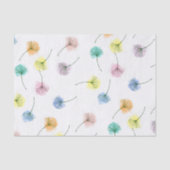 Dansende Dandelions | Waterverf Floral Pattern Tissuepapier (Voorkant)