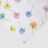 Dansende Dandelions | Waterverf Floral Pattern Tissuepapier (Detail)