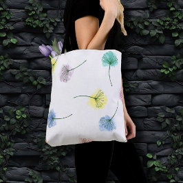 Dansende Dandelions | Waterverf Floral Pattern Tote Bag