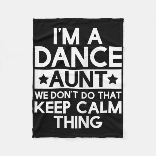 Dansende Dans Tante Grappige Tante Tante T Shi Fleece Deken (Voorkant)