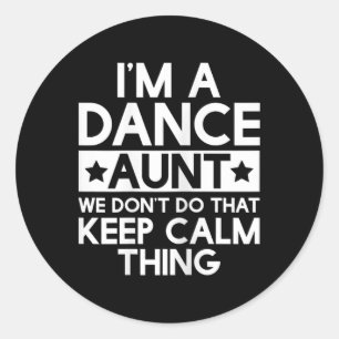 Dansende Dans Tante Grappige Tante Tante T Shi Ronde Sticker