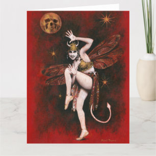  dansende Danser Dame Large Greetings Card Bedankkaart