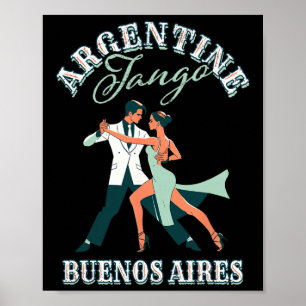 Dansende danser die Argentijnse tango uitvoert Bue Poster