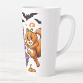 Dansende dieren in Halloween kostuums Latte Mok (Rechts)